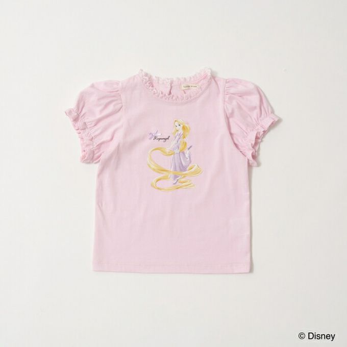 日本 Lycee mine - 蕾絲領泡泡袖公主角色上衣-卡通人物仙杜瑞拉-米白