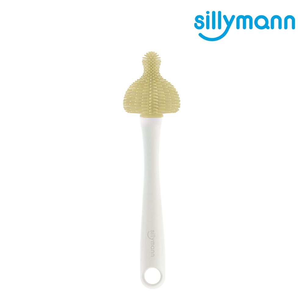 韓國 sillymann - 100%鉑金矽膠奶嘴刷-奶油黃