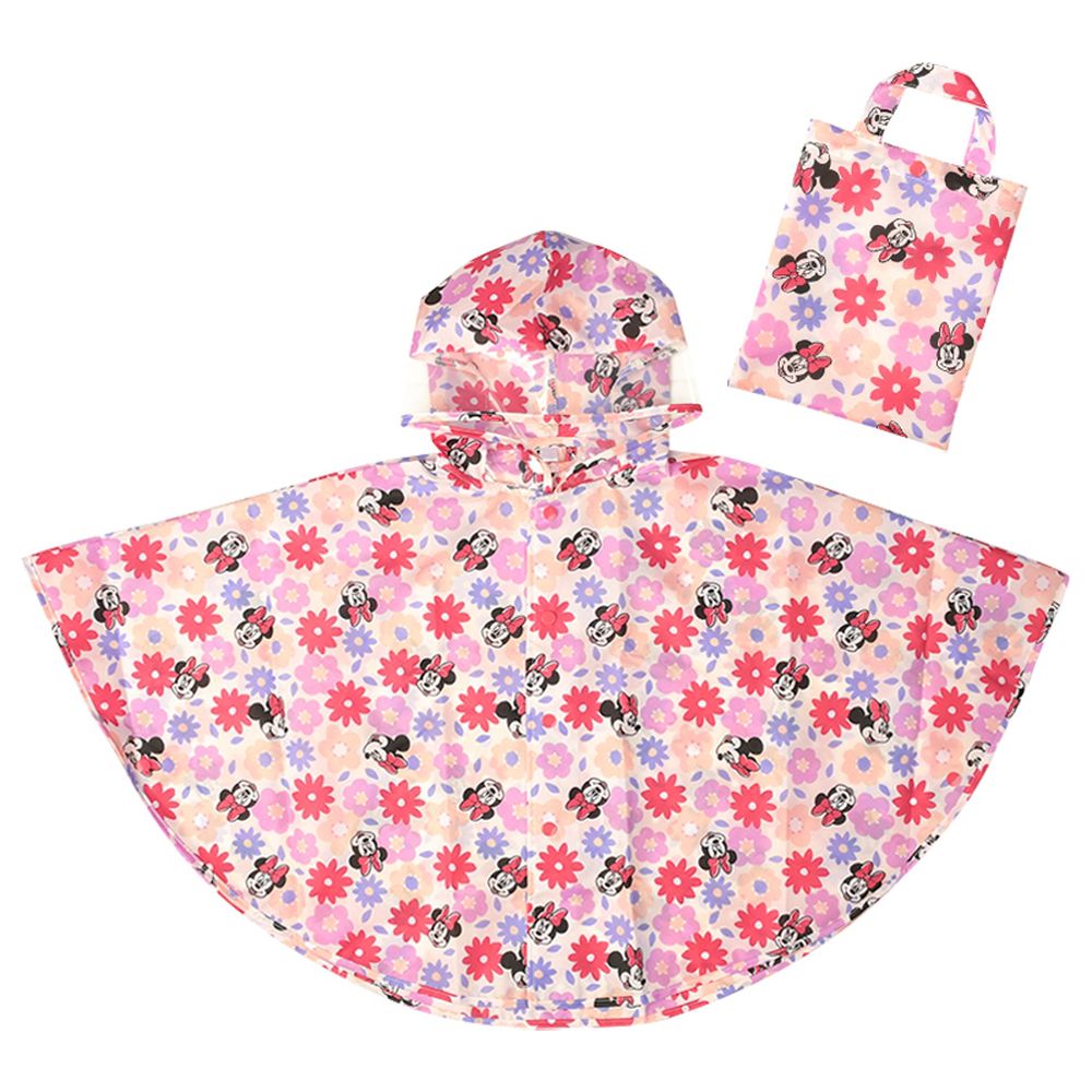 短斗篷式雨衣-米妮-粉紅色 (80~95cm)