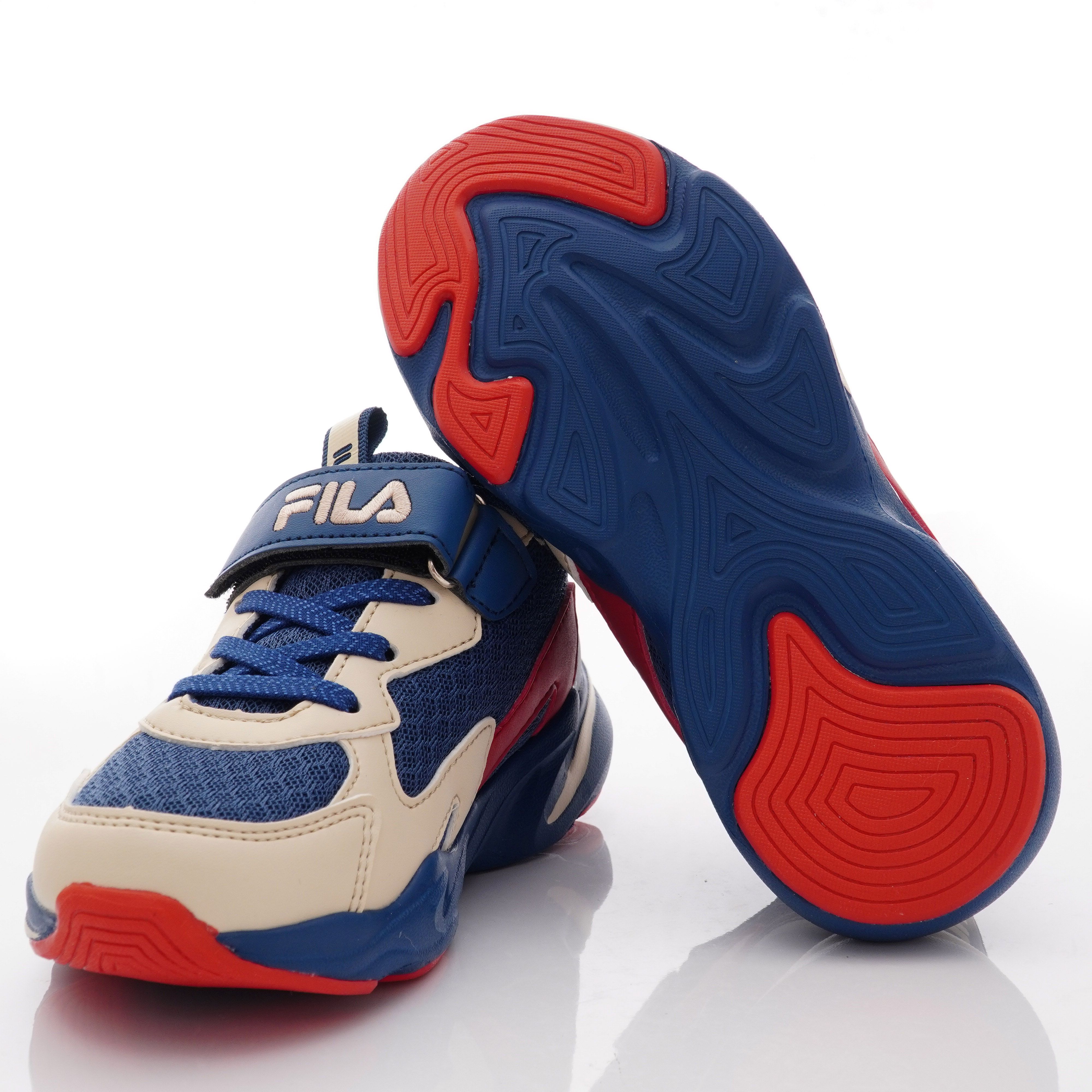 FILA - 機能穩定運動鞋款(中大童段)-藍