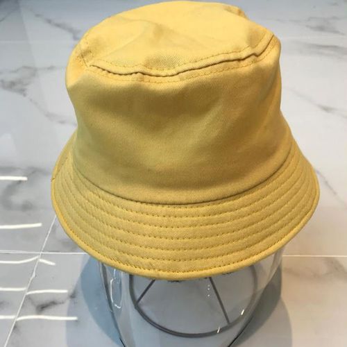 Kori Deer 可莉鹿 - 可拆卸純色嬰兒童防飛沫防疫帽漁夫帽-黃色