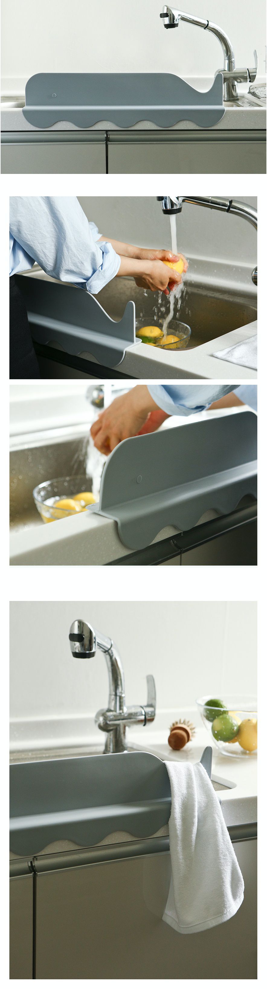 韓國 Daily Like - 矽膠吸盤擋水片-臘腸狗 (長50cm, 寬6cm, 高15.5cm)