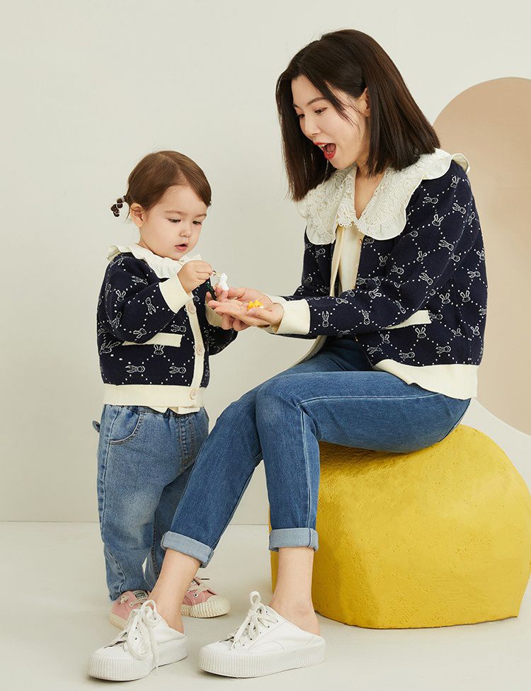 菱格毛衣外套-親子款