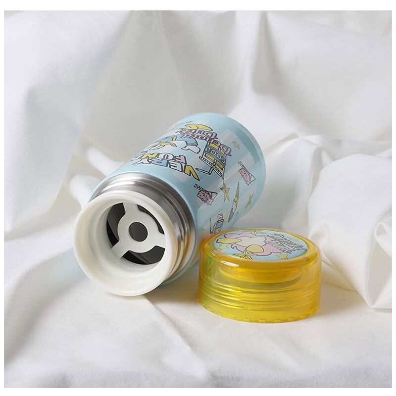 日本 Pearl 金屬 - 迪士尼不鏽鋼EO輕量保溫保冷水壺(附濾冰蓋)-奇奇蒂蒂相親相愛-咖啡粉-200ml