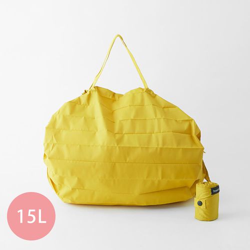 Shupatto 秒收摺疊購物袋-五週年限定升級款-暖陽黃 (M(30x35cm))-耐重5kg / 15L