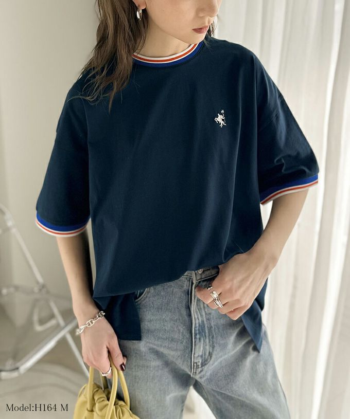 日本 Classical Elf - Java 100%天竺棉 刺繡舒適短袖上衣-煙燻綠