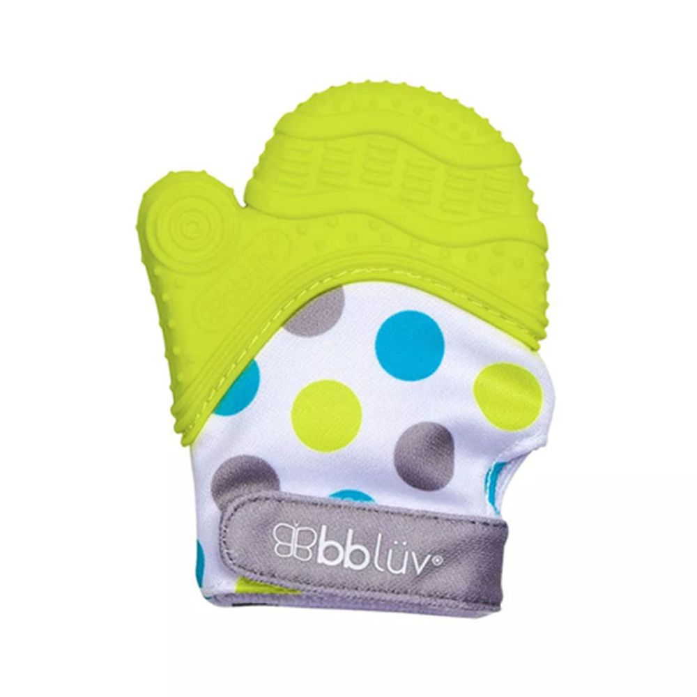 加拿大bbluv - 啃咬樂手套 淘氣綠｜固齒、磨牙、感官玩具 (附隨行袋)-淘氣綠