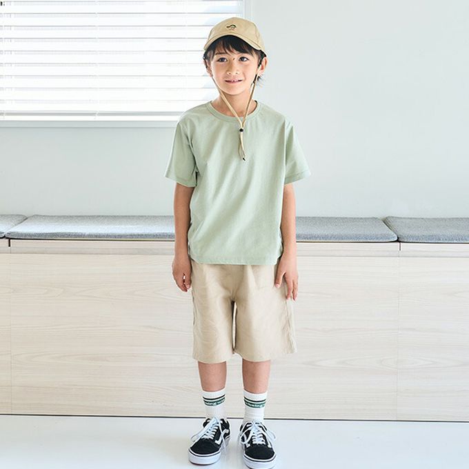 日本 petit main - 100%棉 清新印花短袖上衣-BROOKLYN-薄荷綠