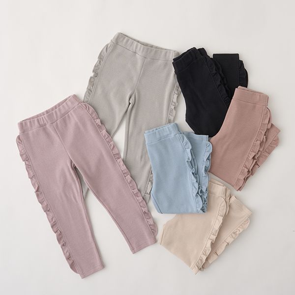 日本 Lycee mine - Anywhere系列 側面荷葉邊9分褲-水藍