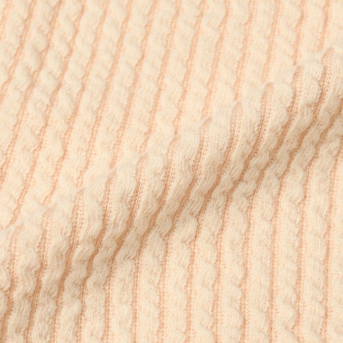 akachan honpo - 麻花針織上衣-淺卡其色