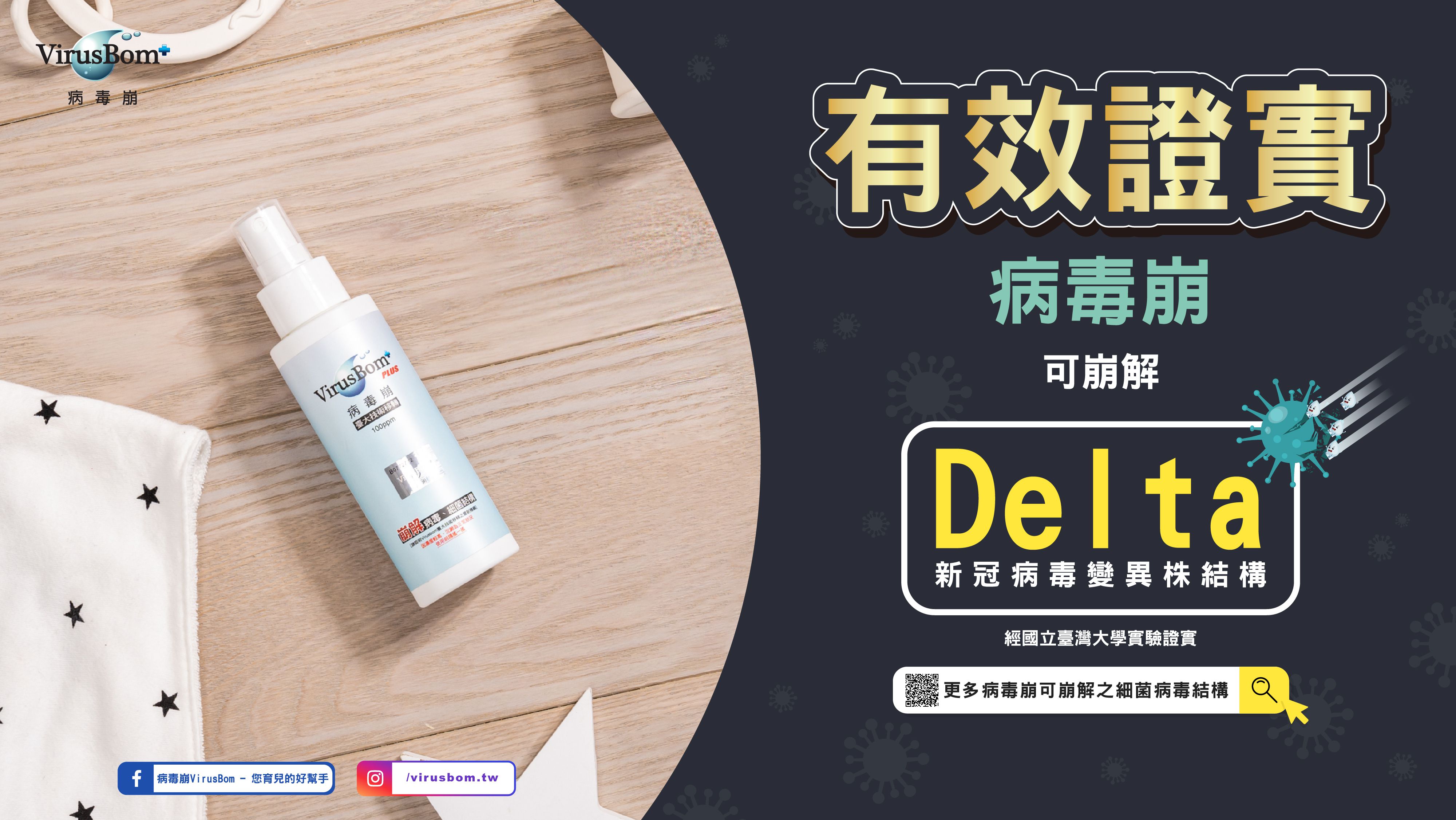 【臺大病毒崩 VirusBom】100ppm 補充瓶兩入組 限時2424元！