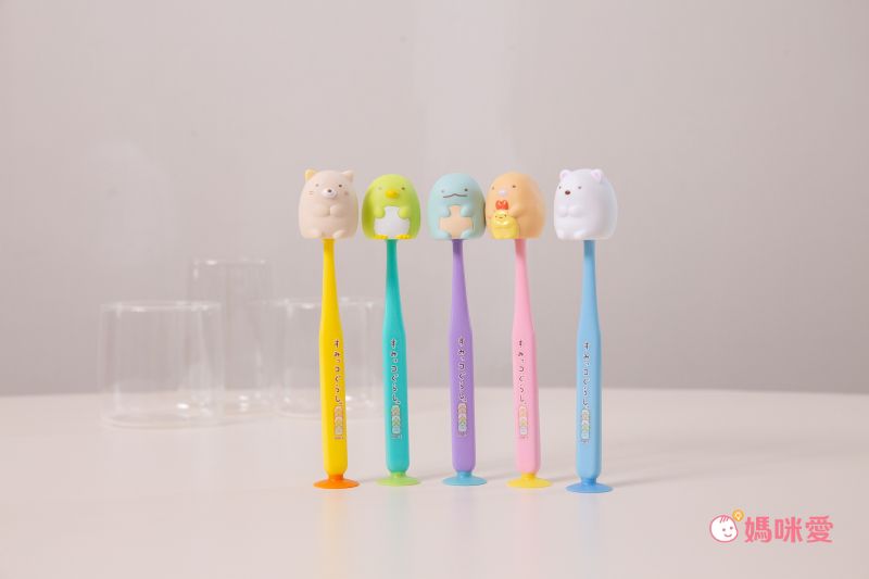 日本 U-COMPANY - 角落生物上蓋吸盤式牙刷-企鵝? (3y+)