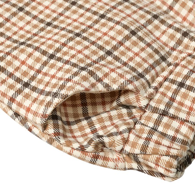 akachan honpo - 10分長經典褲 裏起毛-一般合身款-淺卡其色