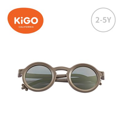 美國 KiGO - Little Monster+ 抗UV高彈力偏光兒童太陽眼鏡-可可棕-2-5Y