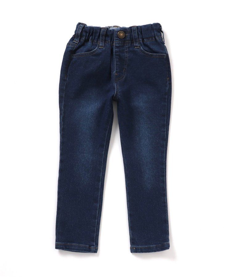 日本 BREEZE - [推薦]定番彈力鬆緊合身長褲-藍綠格紋