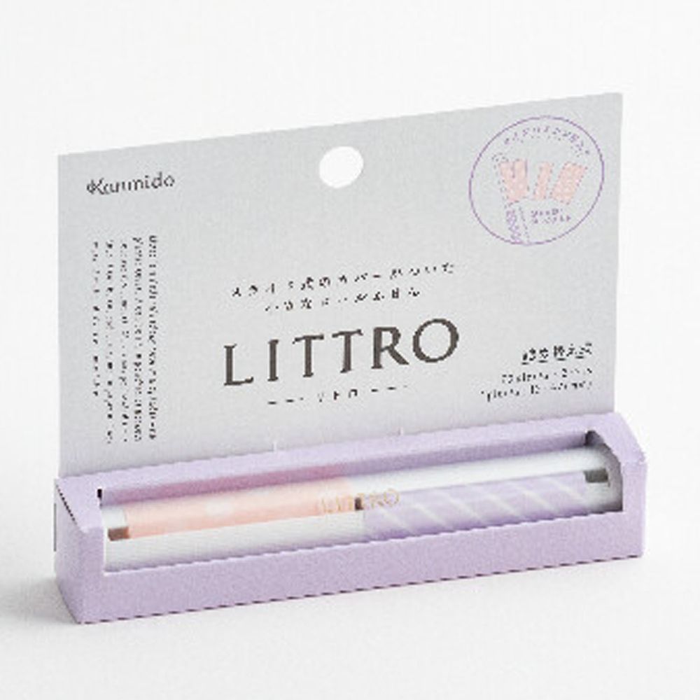 日本文具 Kanmido - LITTRO 便攜筆式口紅便利貼-夢幻少女-橘紫