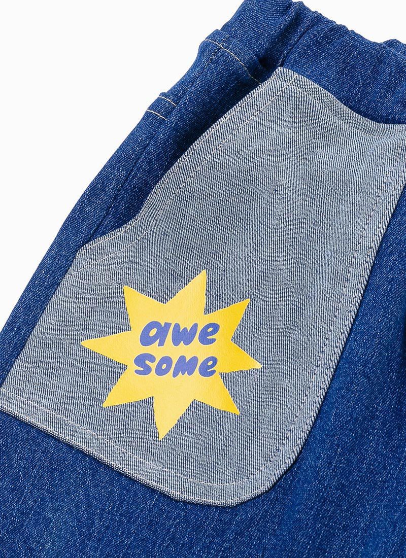 韓國 OZKIZ - awesome鬆緊褲頭牛仔褲