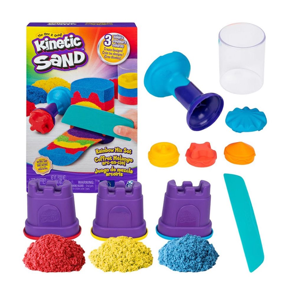 瑞典 Kinetic Sand - 動力沙彩虹遊戲組-383g