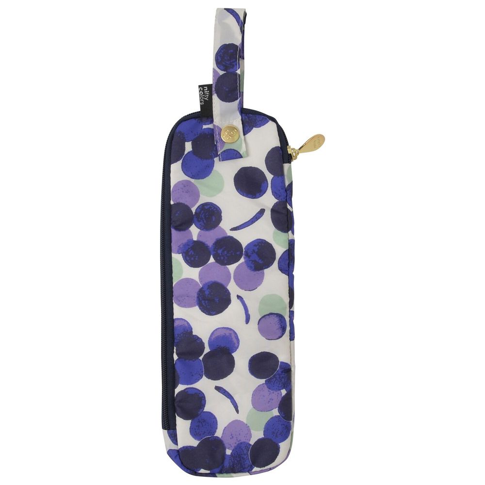 日本 nifty colors - 隨身雨傘吸水套-清甜葡萄-紫 (適用26cm以內折疊傘)