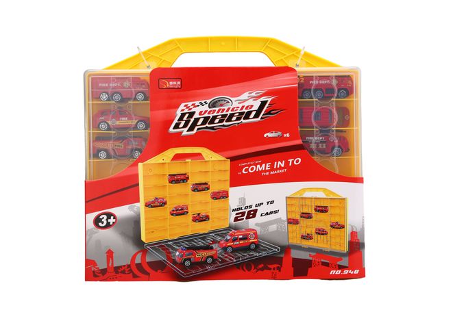 科智 - 迷你小車收納盒-消防組(內附6台小車)