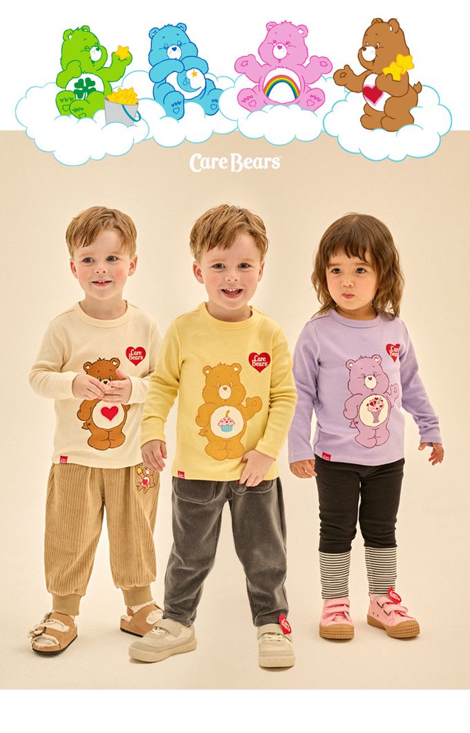 韓國 Care Bears - 聯名款彩虹熊熊印長袖上衣-紫