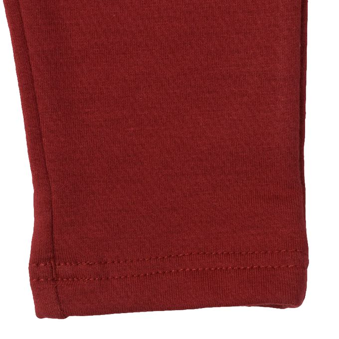 akachan honpo - 10分長經典褲 裏起毛-一般合身款-紅色