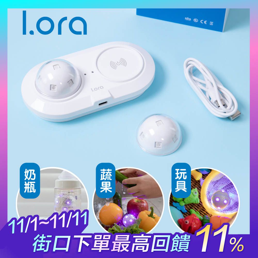 韓國 I.ora - [雙11限量買一送一]UV-LED 多功能可攜帶防水殺菌球