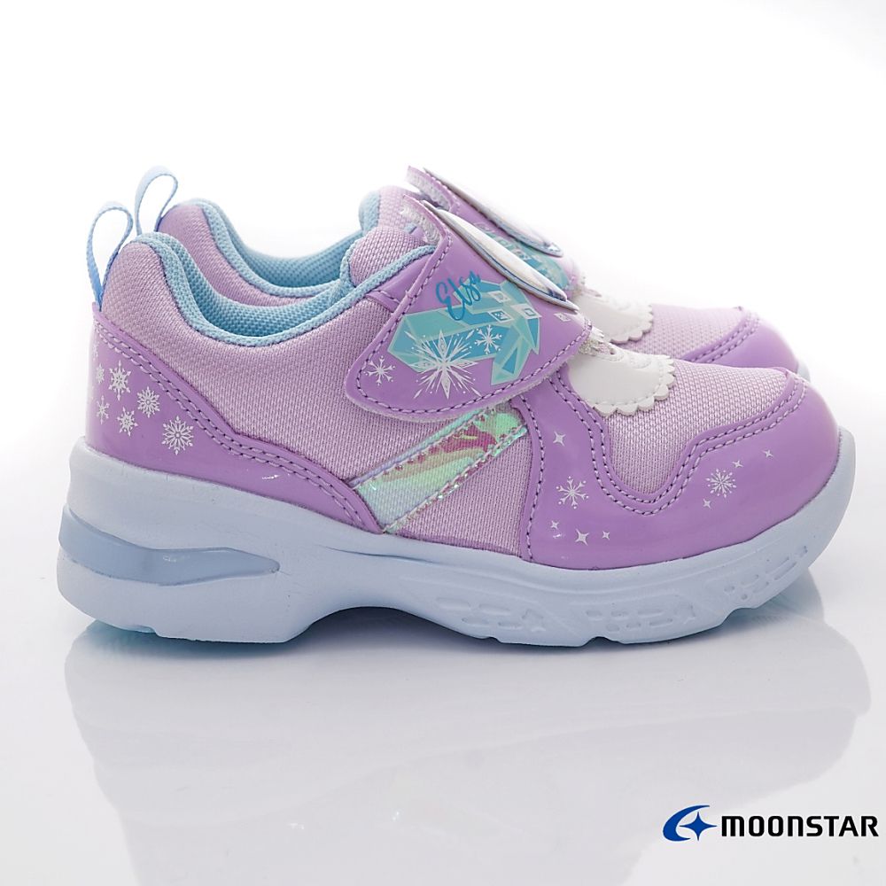Moonstar日本月星 - DN冰雪奇緣電燈(中小童段)-運動鞋-紫