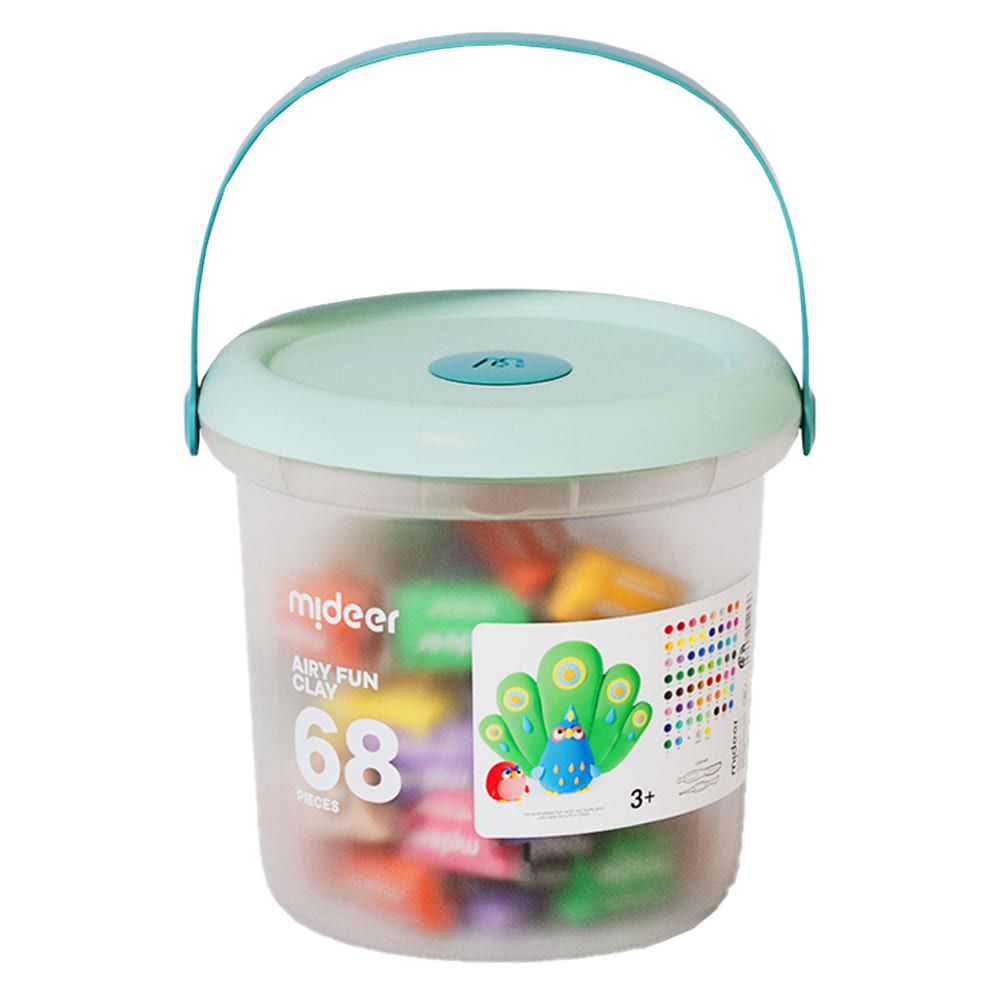 桶裝無毒輕黏土(68色)