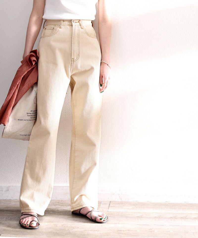 日本 Classical Elf - [熱銷NO.1]  厚磅棉混挺版美腿長褲-丹寧藍