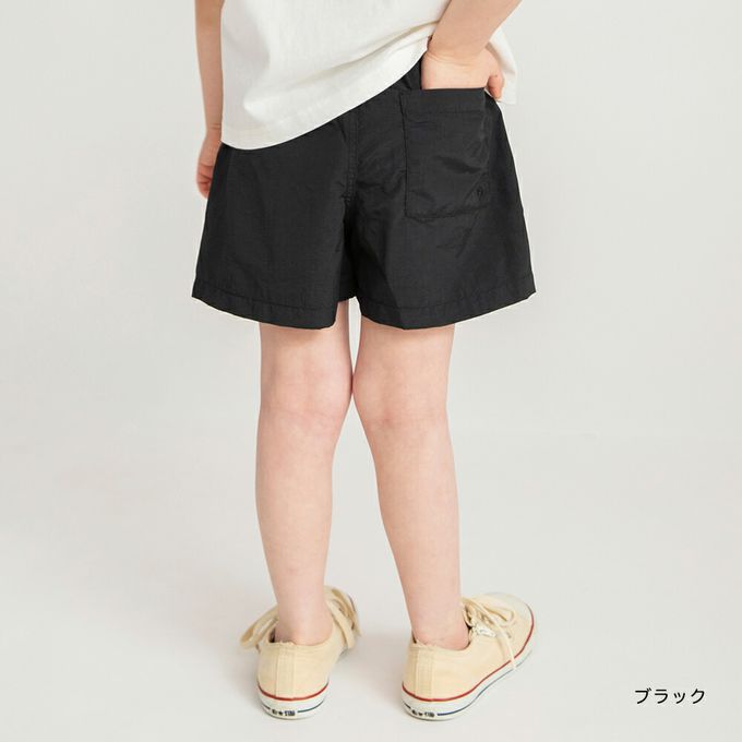 日本 BRANSHES - 水陸兩穿 女孩輕便彈性休閒短褲-花朵-藍紫