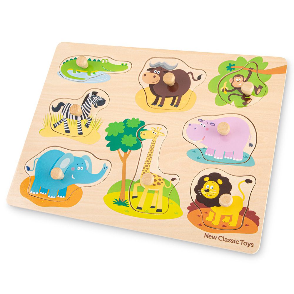 荷蘭 New Classic Toys - 寶寶木製拼圖-動物樂園