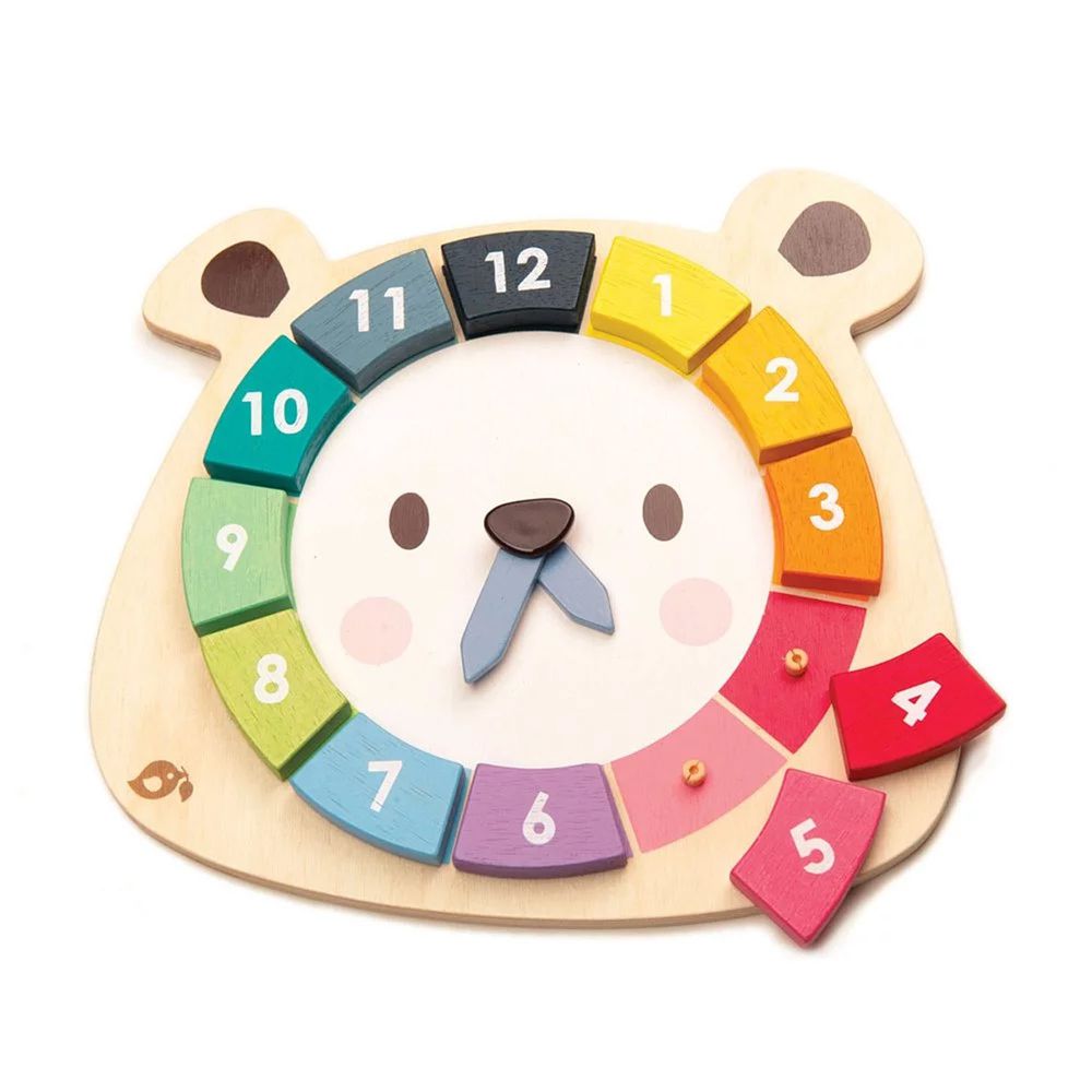 美國 Tender Leaf - 小熊色環數字學習鐘