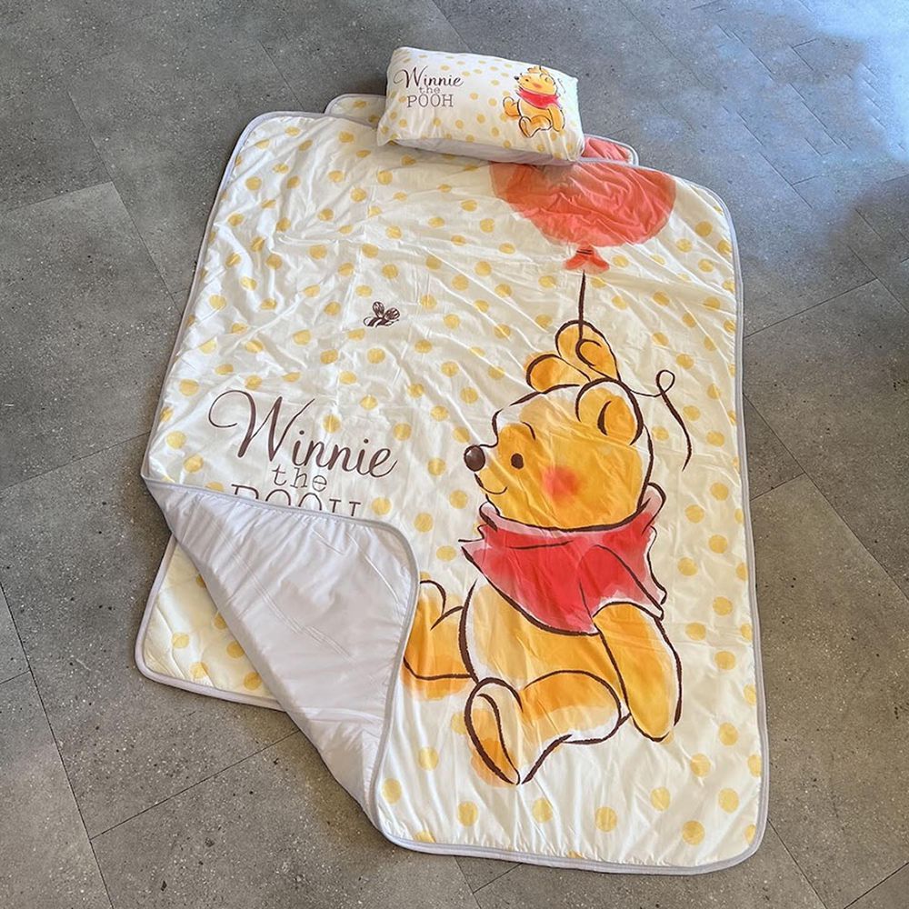 迪士尼Disney - 涼感兒童三合一睡墊-氣球維尼winnie (枕頭+枕套*1/睡墊*1/被子*1)