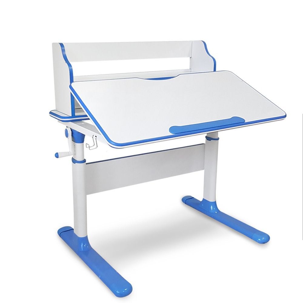 Kikimmy - 新升級成長型升降書桌(桌+書架)/兒童書桌-藍