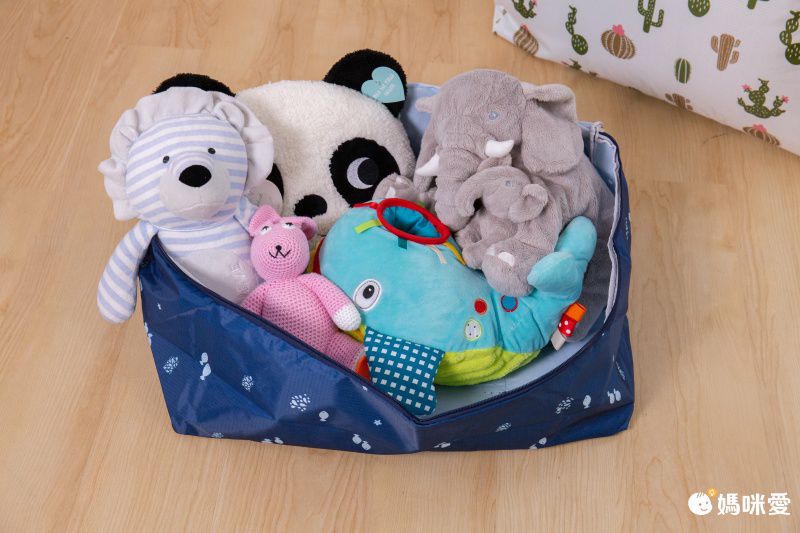 防水棉被衣物收納袋-小兔-藍色