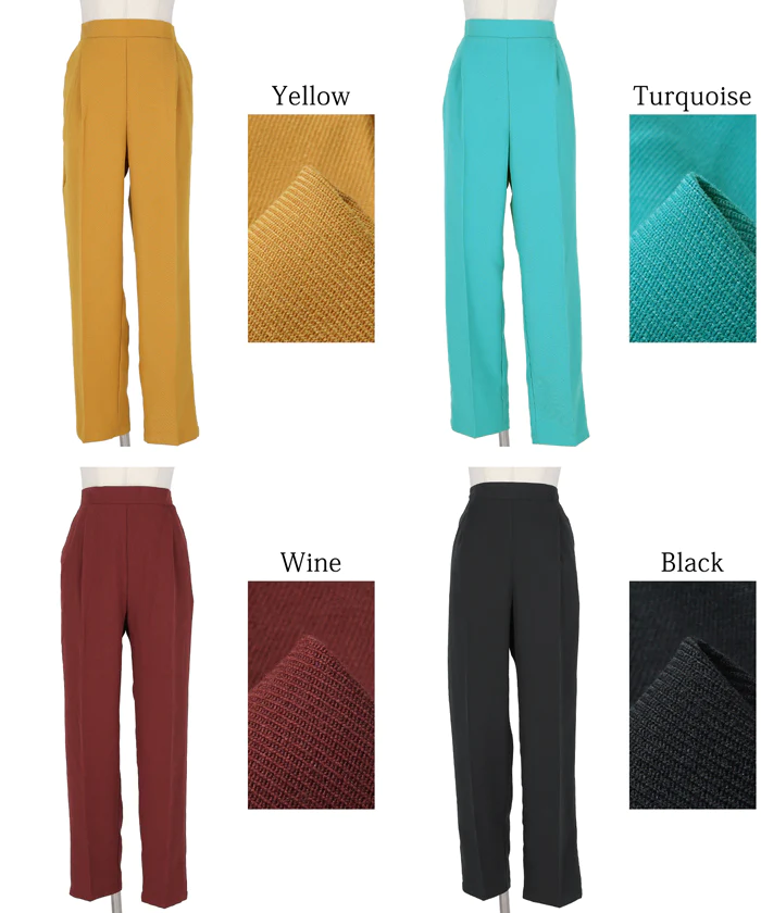 日本 COCA - 修身美型打褶西裝褲-芥黃