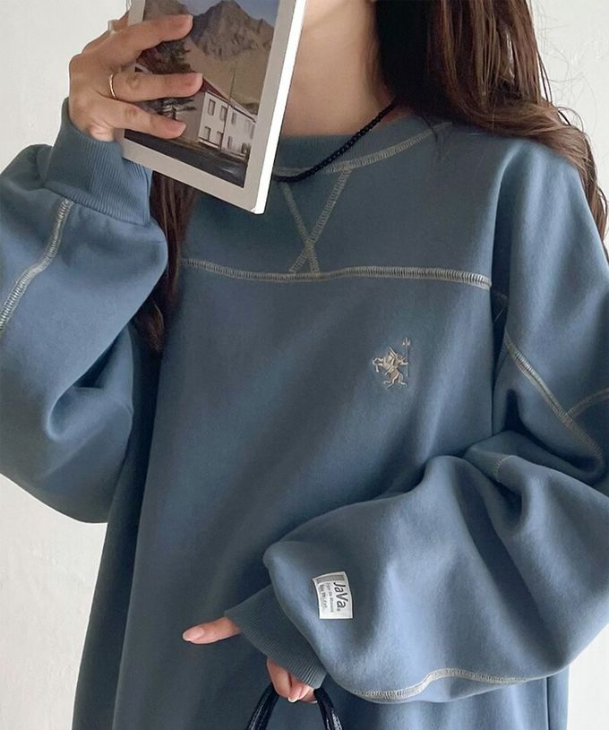 日本 Classical Elf - Java logo刺繡拷克邊圓領大學T-白