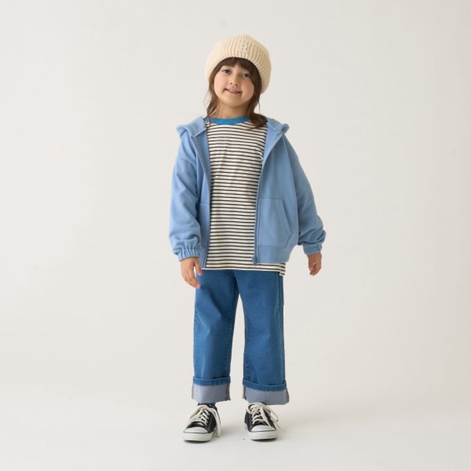 日本 b-ROOM - 簡約休閒派克連帽外套-淺藍