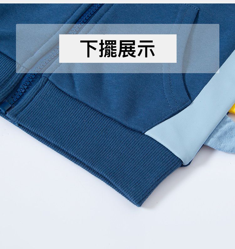 休閒連帽外套-space恐龍-深藍色