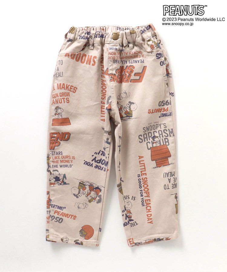 日本 BREEZE - SNOOPY聯名 滿版美式印花丹寧褲-牛仔藍
