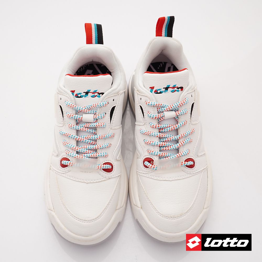 LOTTO樂得 - 復古女段休閒老爹鞋-運動鞋-白