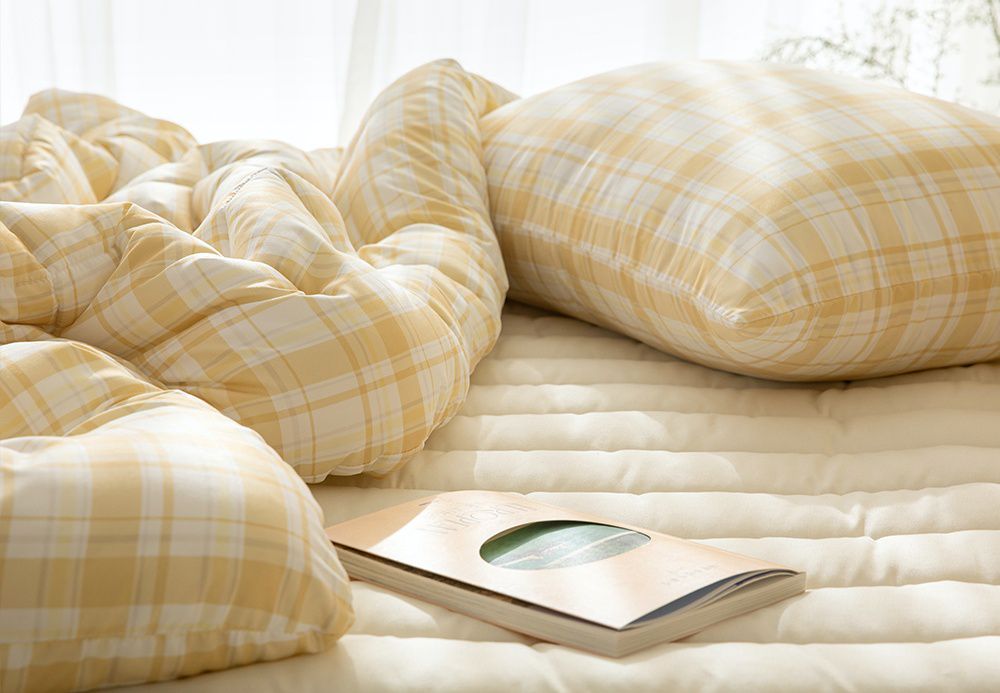 韓國 Maatila - 可水洗超細纖維桃皮感四季被-香橙果凍