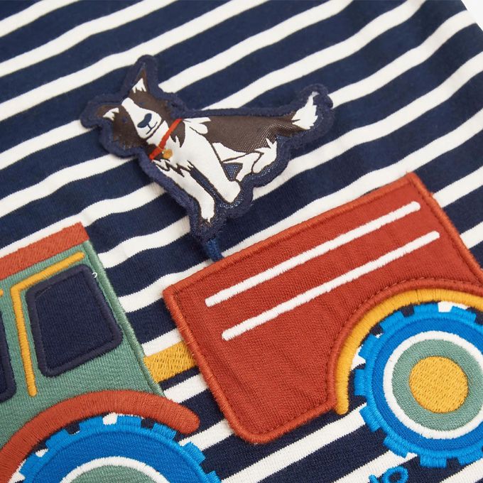 英國 JoJo Maman BeBe - 嬰幼兒100%純棉長袖上衣-前往牧場