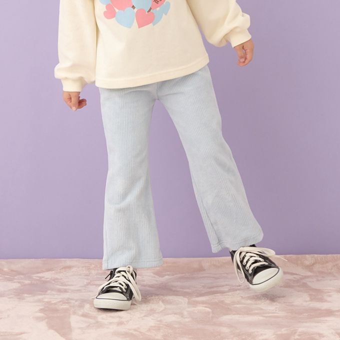 日本 Lycee mine - 柔軟絨面針織素色長褲-卡其杏