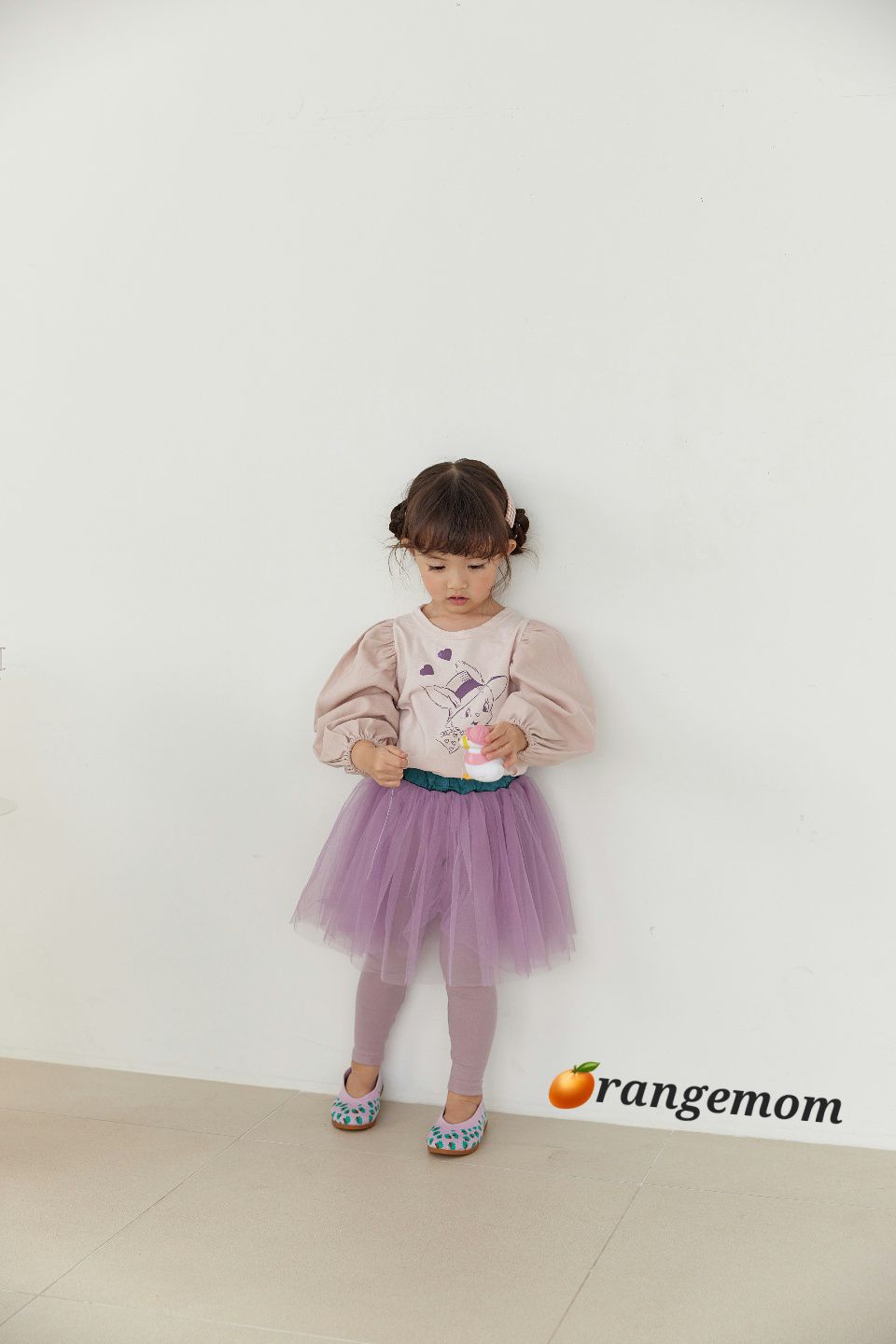 韓國 Orange Mom - 公主蓬鬆紗裙內搭褲-紫