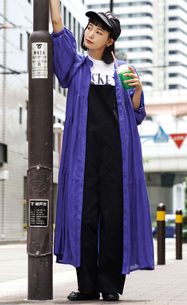 日本 zootie - 2WAY楊柳飄逸澎澎袖洋裝-深綠