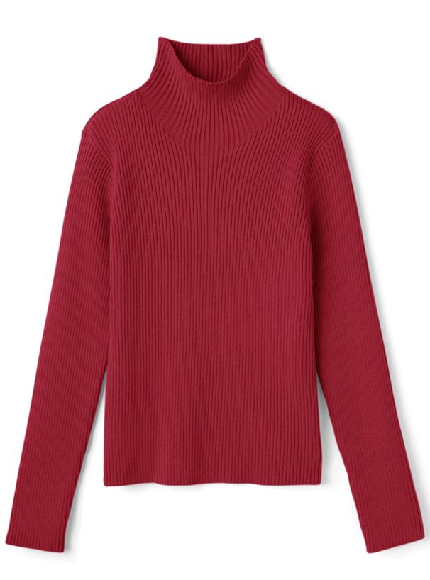 日本 GRL - 立領顯瘦彈性羅紋長袖上衣-皇家藍