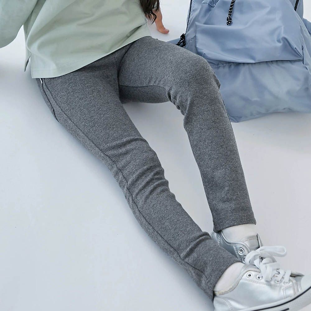 [熱銷定番] 超彈力抗毛球休閒長褲-雜灰