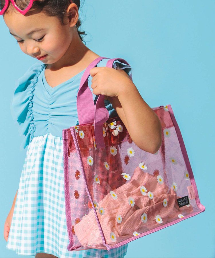 日本 BREEZE - 防水PVC手提袋/游泳包-海洋生物-水藍 (26x35x12.5cm)